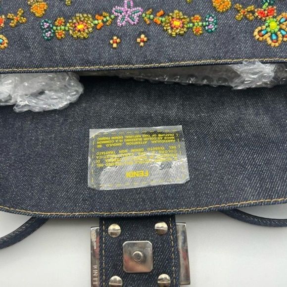 Fendi Denim Beaded BaguetteSOLD - Picture 11 of 15